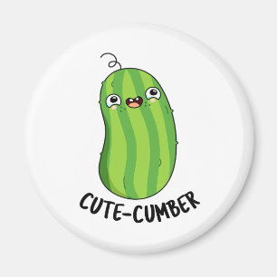 Cute-cumber Cute Veggie Cucumber Pun Magnet