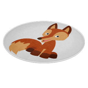 Cute Cunning Cartoon Fox Cutting Board
