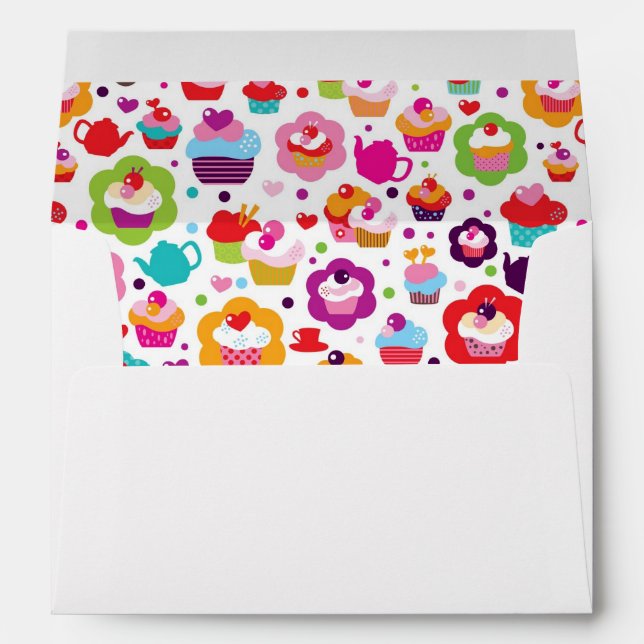 Cute cup cake and tea pot envelopes (Back (Bottom))