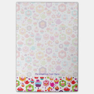Cute cup cake and tea pot post-it notes