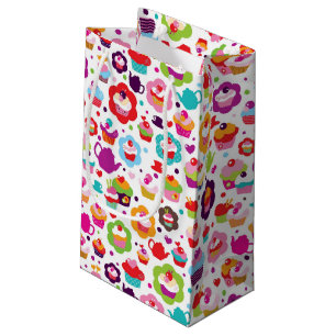 Cute cup cake and tea pot small gift bag