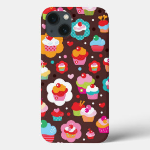 Cute Cup Cake Pattern iPhone 13 Case