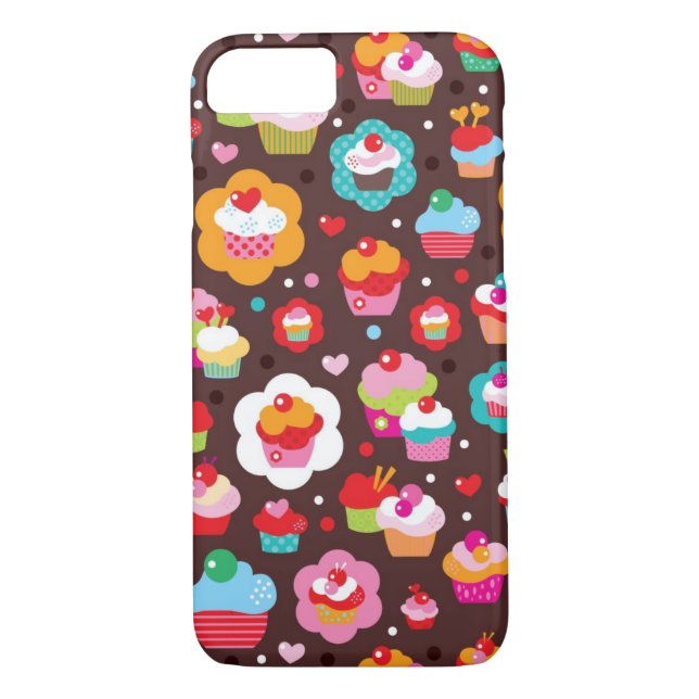 Cute Cup Cake Pattern Case-Mate iPhone Case (Back)