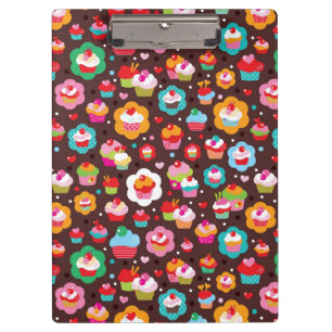 Cute Cup Cake Pattern Clipboard