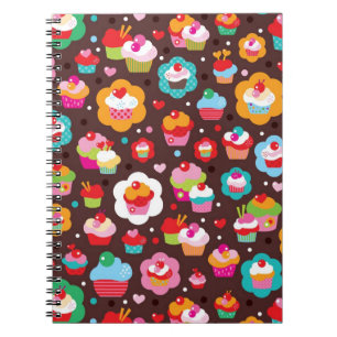 Cute Cup Cake Pattern Notebook