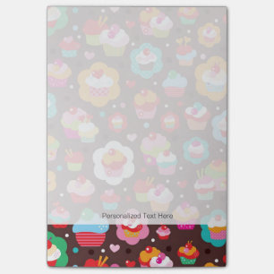 Cute Cup Cake Pattern Post-it Notes