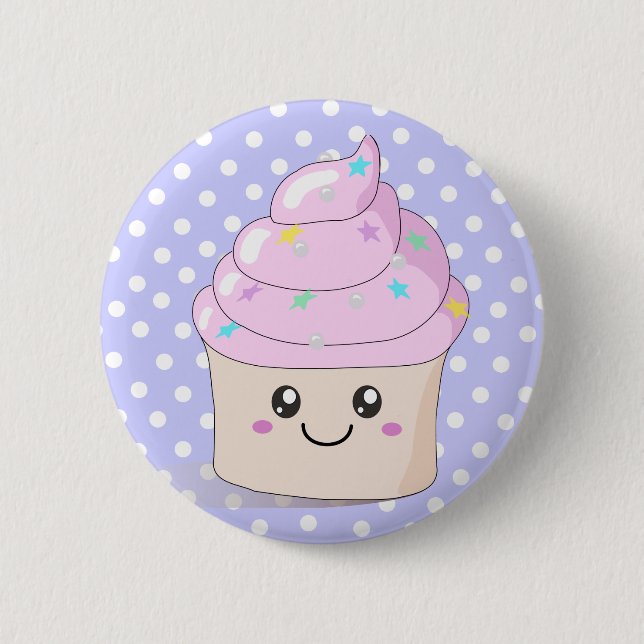 Cute Cupcake 2 Inch Round Button (Front)