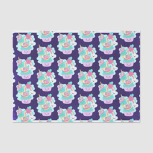 Cute Cupcake and Happy Ice Cream Pattern Tissue Paper