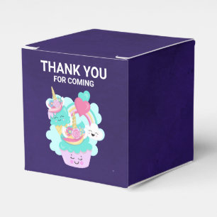 Cute Cupcake and Happy Ice Cream Thank You Favor Box