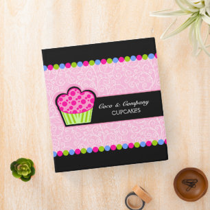 Cute Cupcake Bakery Binder