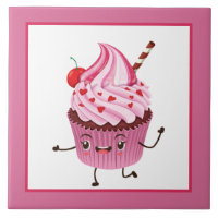 cute cupcake bakery decor kitchen ceramic tile