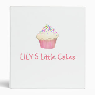Cute Cupcake Bakery Pastery Chef Binder