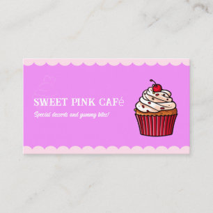 Cute Cupcake Bakery Sweet & Fun Pastry Chef Business Card
