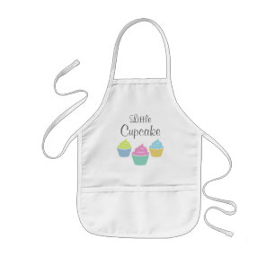 Cute cupcake baking apron for little girls