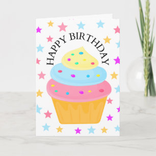 Cute Cupcake Birthday Card