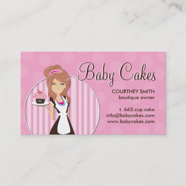 Cute Cupcake Business Cards (Front)
