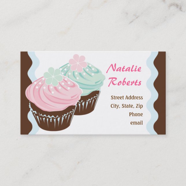 Cute Cupcake Calling Card (Front)