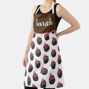 Cute Cupcake Chocolate Pink Sprinkles Pink Apron