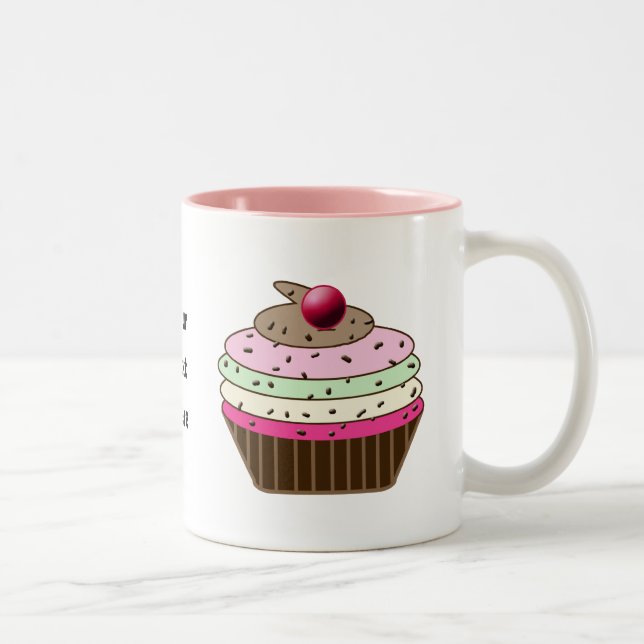 cute cupcake custom personalized mugs (Right)