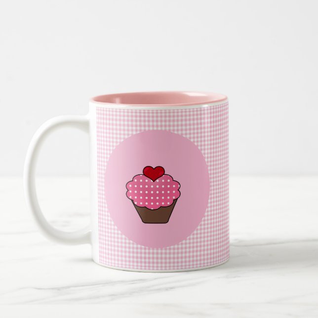 cute cupcake custom personalized mugs (Left)