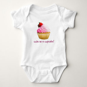 cute cupcake design baby bodysuit