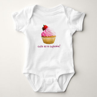 cute cupcake design baby bodysuit