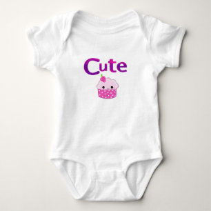 Cute Cupcake Design Baby Bodysuit