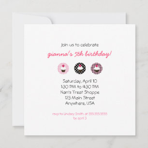 Cute Cupcake Invitation