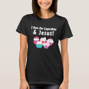 Cute Cupcake Jesus Funny Cake Pastry Chef Baker Pr T-Shirt