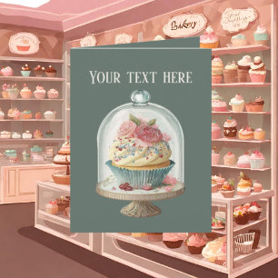 Cute cupcake lovers add text  card