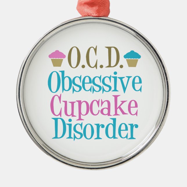 Cute Cupcake Metal Ornament (Front)