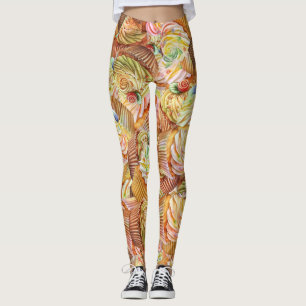 Cute Cupcake Pattern, Cupcake Background Pattern Leggings
