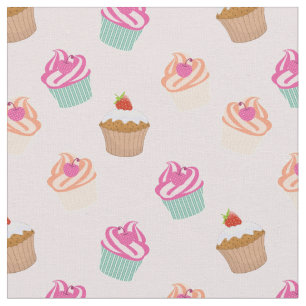 Cute cupcake pattern fabric