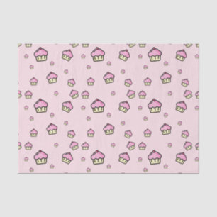 Cute Cupcake Pattern Pink Tissue Paper
