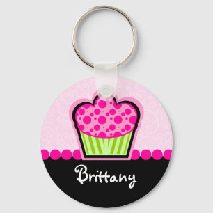 Cute Cupcake Personalized Keychain
