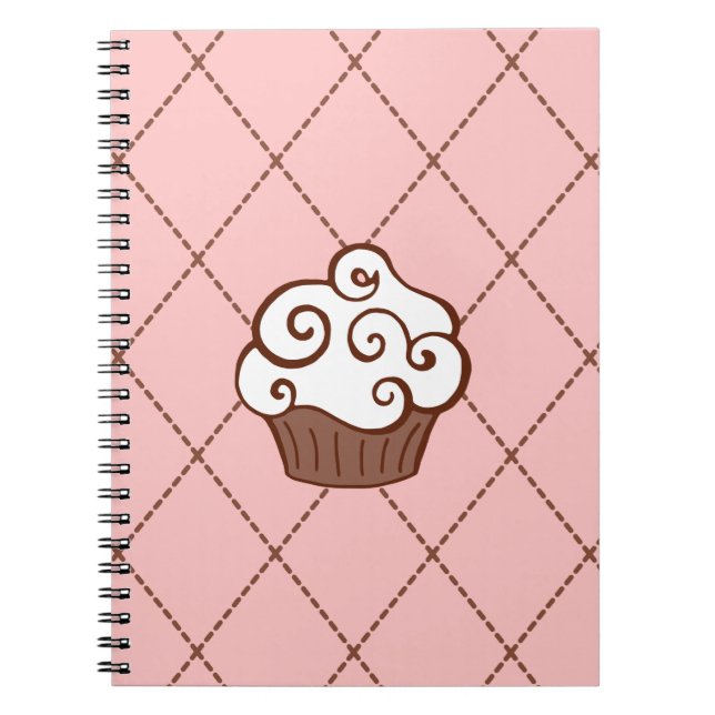 Cute Cupcake School Kitchen Notebook Gift (Front)