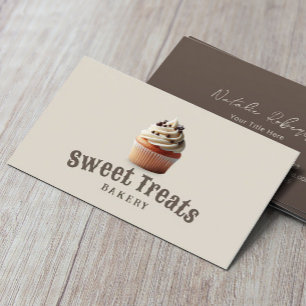Cute Cupcake Sweet Treats Cake Bakery Business Card