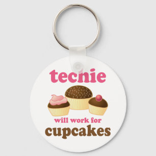 Cute Cupcake Techie Keychain