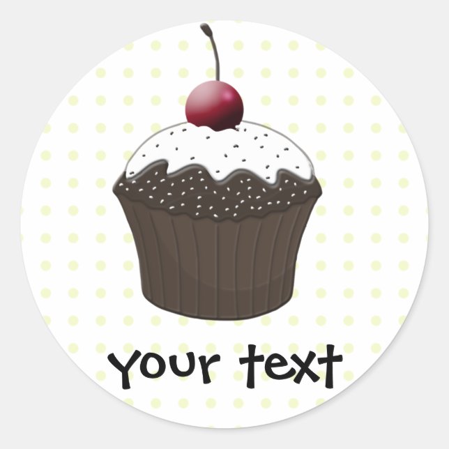 Cute Cupcakes Classic Round Sticker (Front)