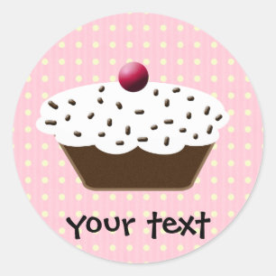 Cute Cupcakes Classic Round Sticker