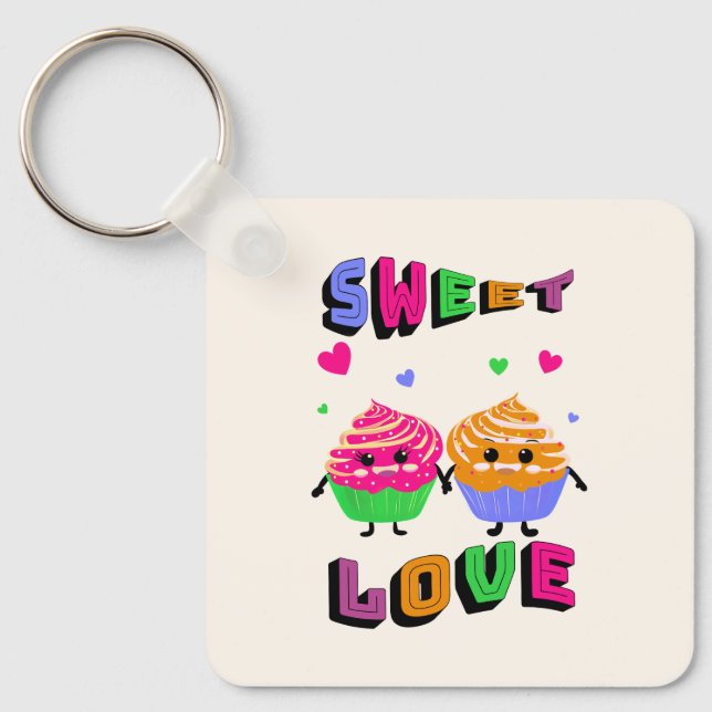 Cute cupcakes keychain (Front)