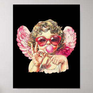 Cute Cupid 67 Trend Bubblegum Pink Valentine Art  Poster