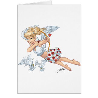 Cute Cupid Angel with Love Arrow by Al Rio