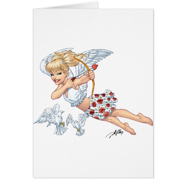 Cute Cupid Angel with Love Arrow by Al Rio (Front)