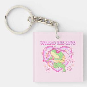 Cute Cupid Frog - Spread the Love Keychain