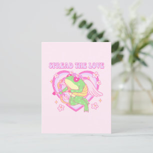 Cute Cupid Frog - Spread the Love Postcard