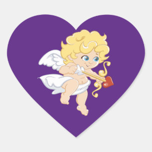 Cute Cupid Heart Stickers