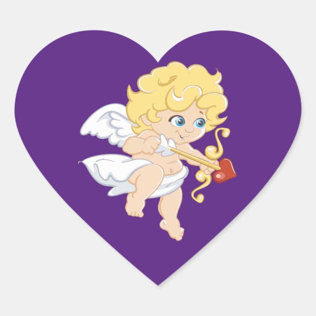 Cute Cupid Heart Stickers (Front)
