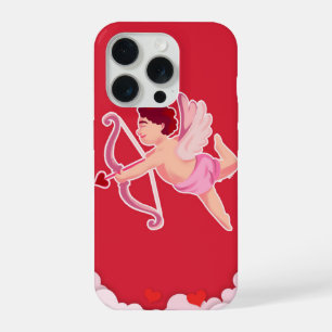 Cute Cupid Valentine Angel Illustration iPhone 15 Pro Case