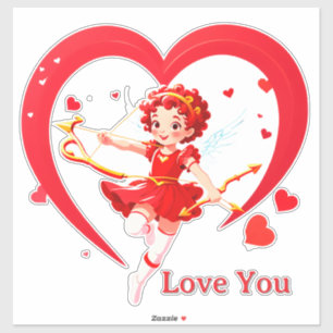 Cute Cupid With Bow And Arrow